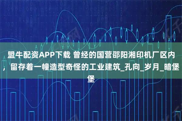 盟牛配资APP下载 曾经的国营邵阳湘印机厂区内，留存着一幢造型奇怪的工业建筑_孔向_岁月_暗堡